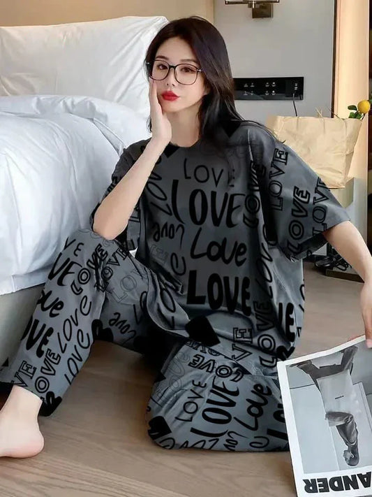 DROP SHOULDER NIGHT DRESS GREY