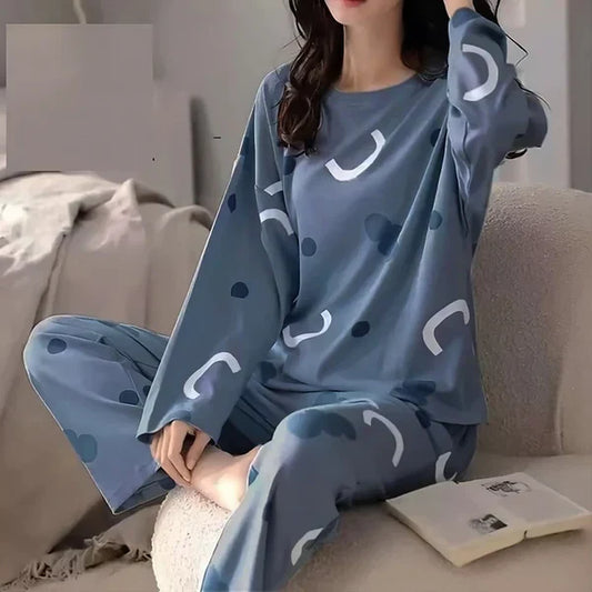 PATTERN PRINTED NIGHT DRESS
